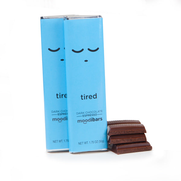 Moodibars - tired - Espresso Dark Chocolate Bar 1.5oz