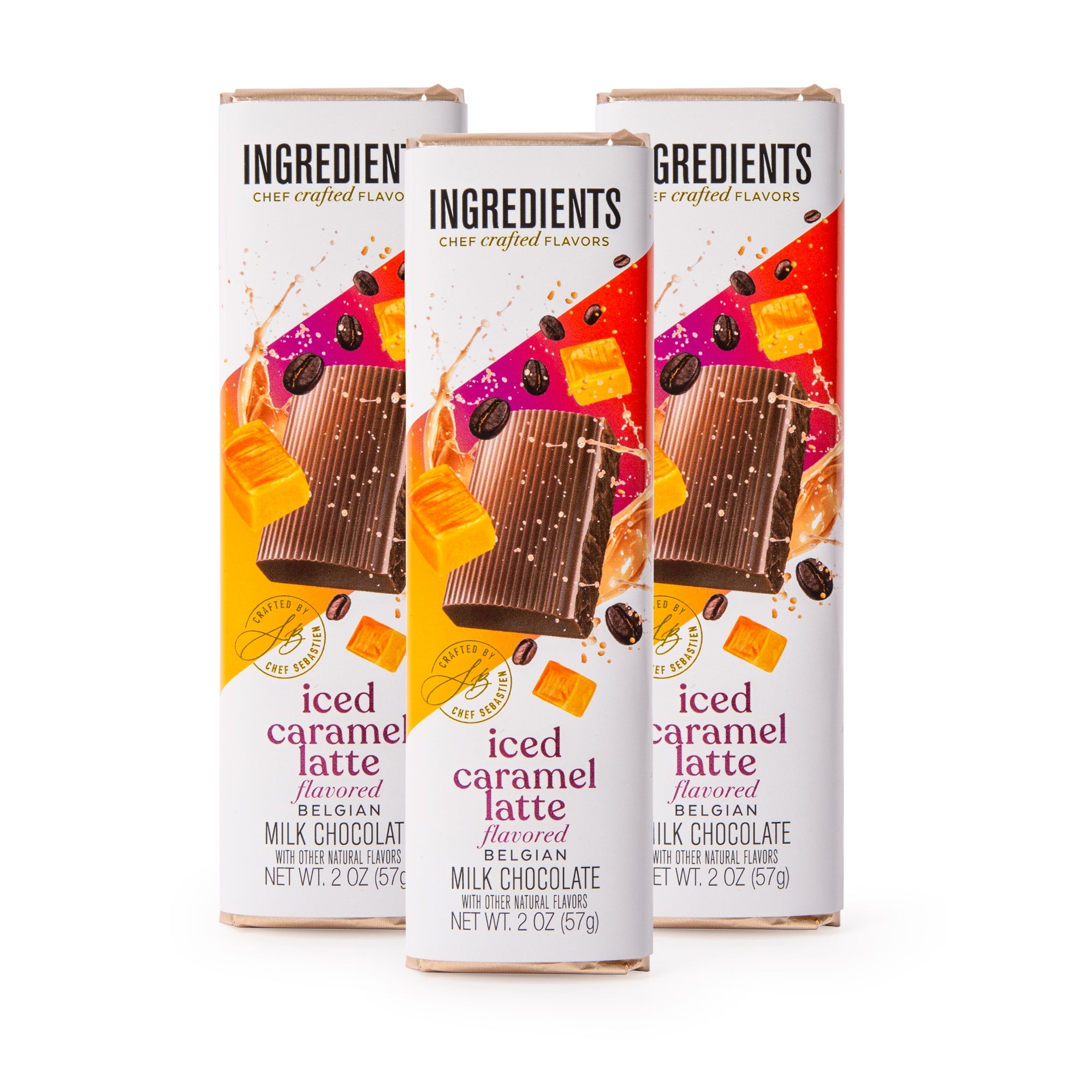 Ingredients - Iced Caramel Latte Milk Chocolate Bar 1.75oz