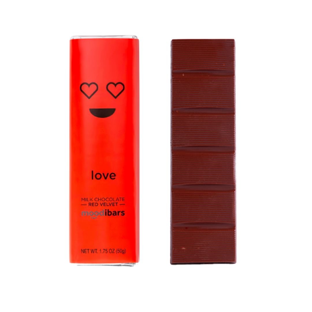 Moodibars - love - Red Velvet Milk Chocolate Bar 1.5oz
