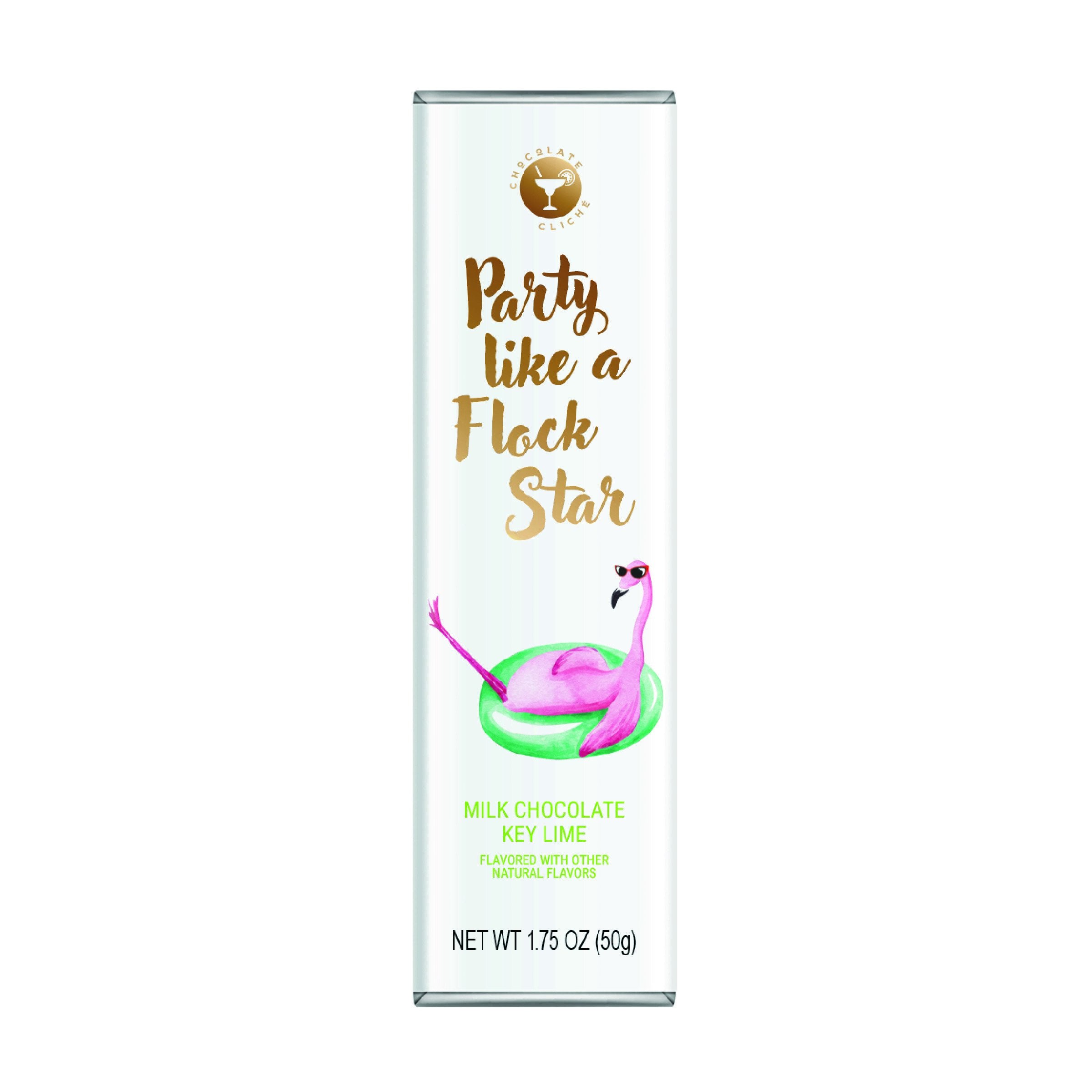 Cliche - Party Like A Flock Star Milk Chocolate Key Lime Flavored Bar 1.5oz