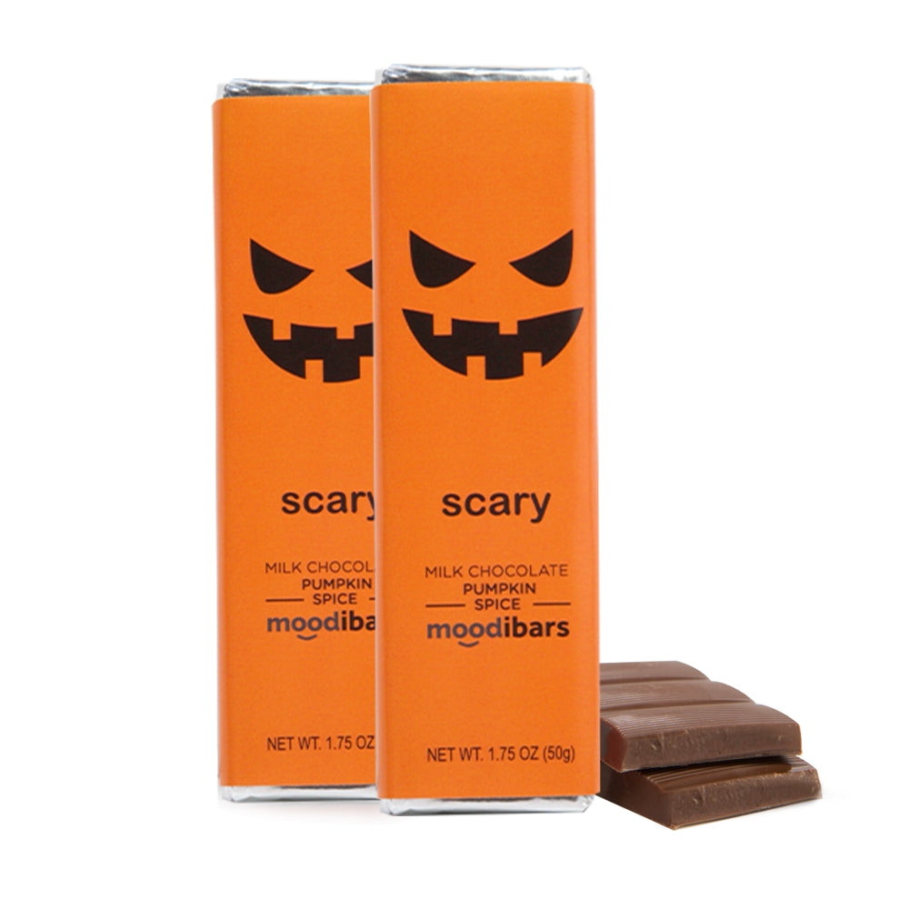 Seasonal Moodibars - scary - Milk Chocolate Pumpkin Spice Bar 1.5oz