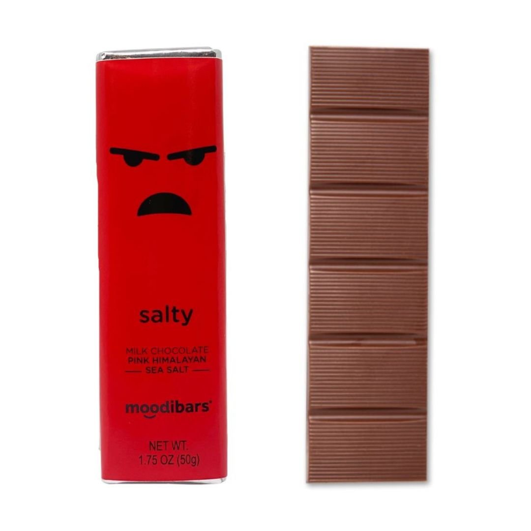 Moodibars - salty - Milk Chocolate Pink Himalayan Sea Salt Bar 1.5oz