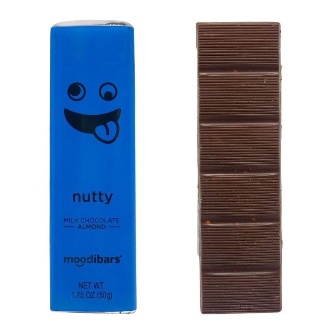 Moodibars - nutty - Milk Chocolate Almond Bar 1.5oz