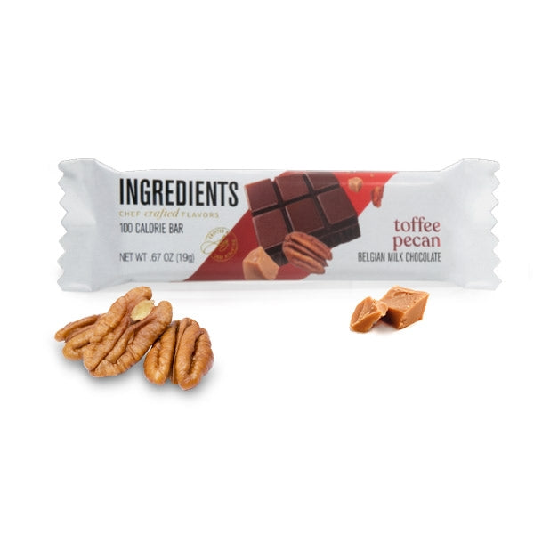 Ingredients - 100 Calorie Toffee Pecan Milk Chocolate Bar