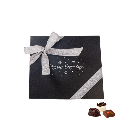 Holiday - Classic Elite with Ribbon & Hot Stamp | Assorted Truffles 18pc