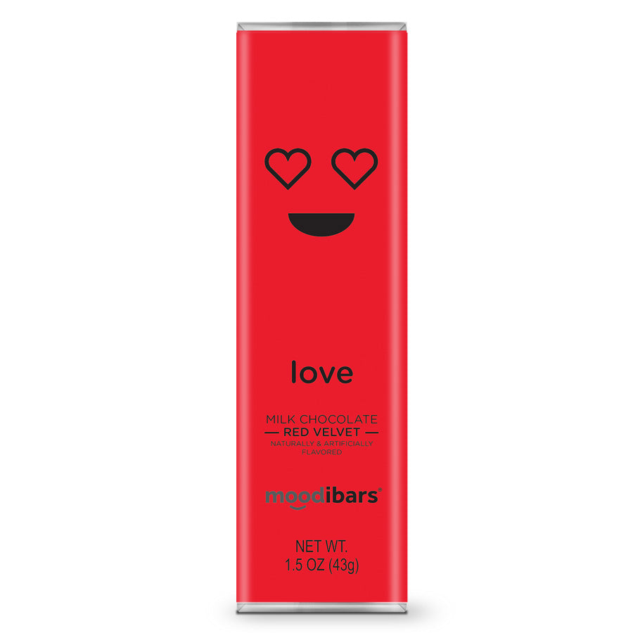 Moodibars - love - Red Velvet Milk Chocolate Bar 1.5oz