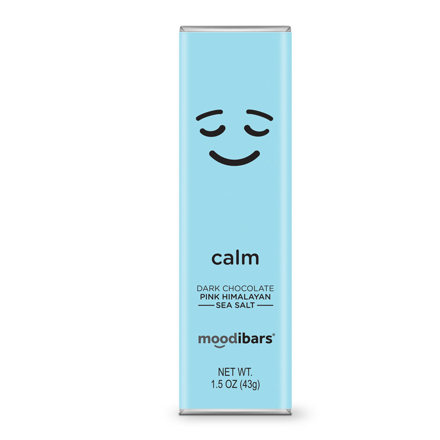 Moodibars - calm - Dark Chocolate Pink Himalayan Sea Salt Bar 1.5oz