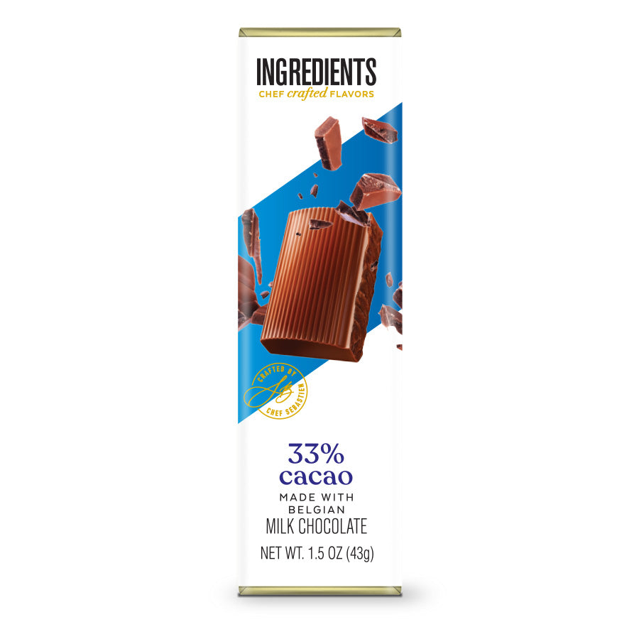 Ingredients - 33% Cacao Milk Chocolate Bar 1.5oz