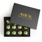 Dubai Style - Milk Chocolate Pistachio Creme Truffles in a Deco Box 12pc