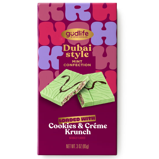 gudlife - Dubai Style Mint Confection Cookies & Cream Krunch Bar 3oz