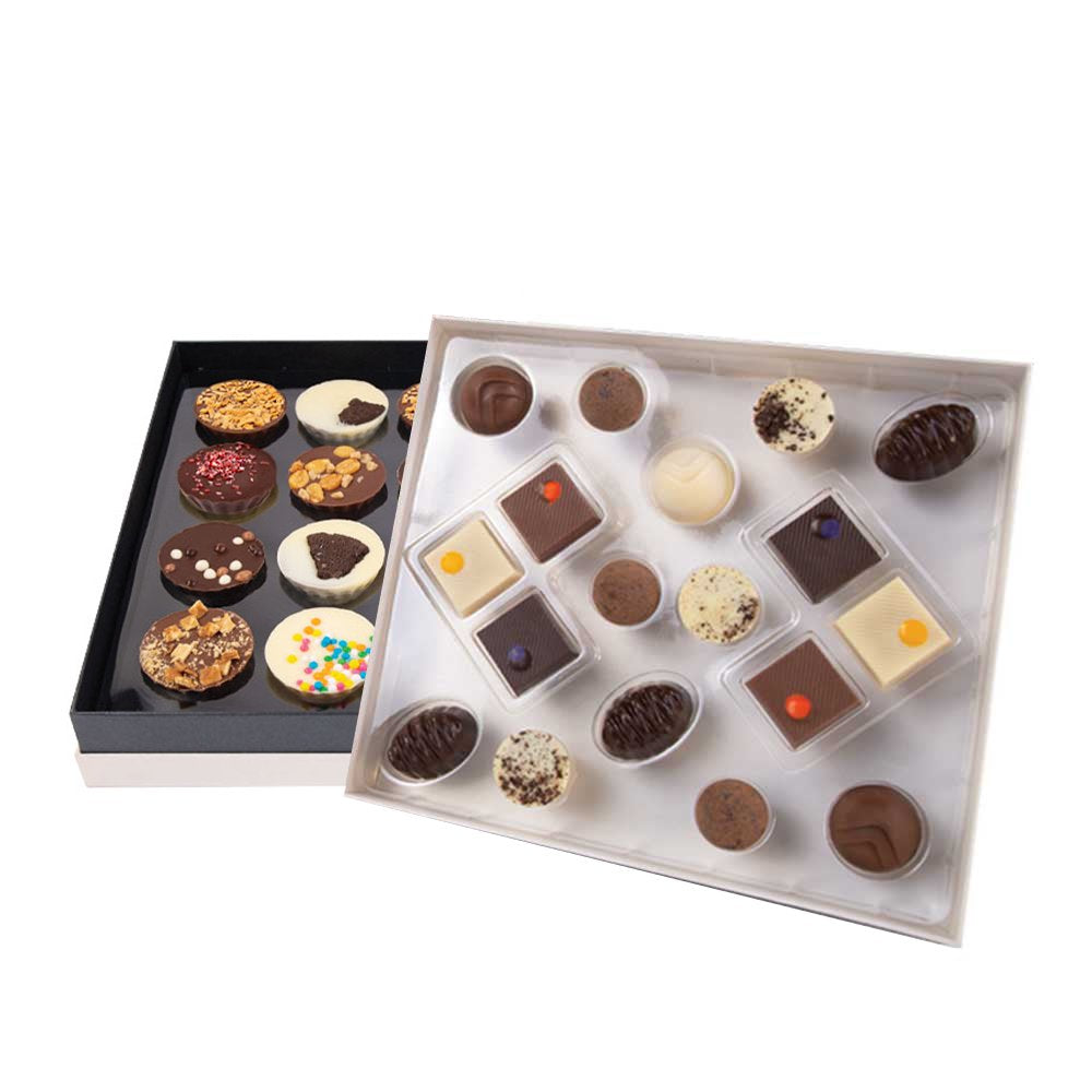 Holiday - Grand Elite 2 Tier Tower | Assorted Truffles 18pc & Truffle Cups 20pc