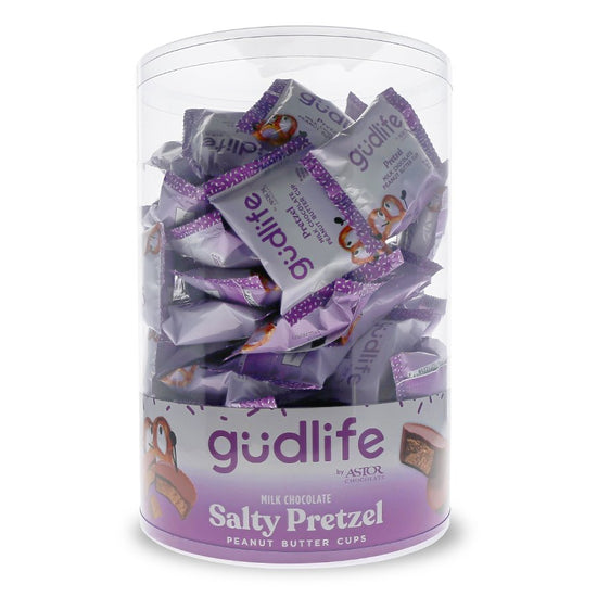 gudlife - Milk Chocolate Salty Pretzel Peanut Butter Cups 80pc Tub