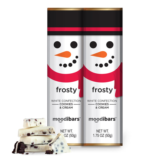 Seasonal Moodibars - frosty - White Chocolate Cookies & Cream Bar 1.75oz