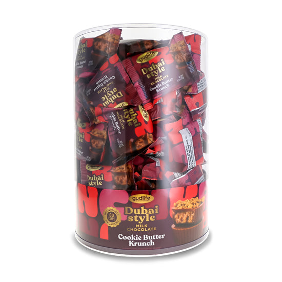 gudlife - Dubai Style Milk Chocolate Cookie Butter Cups in Tub 80pcs