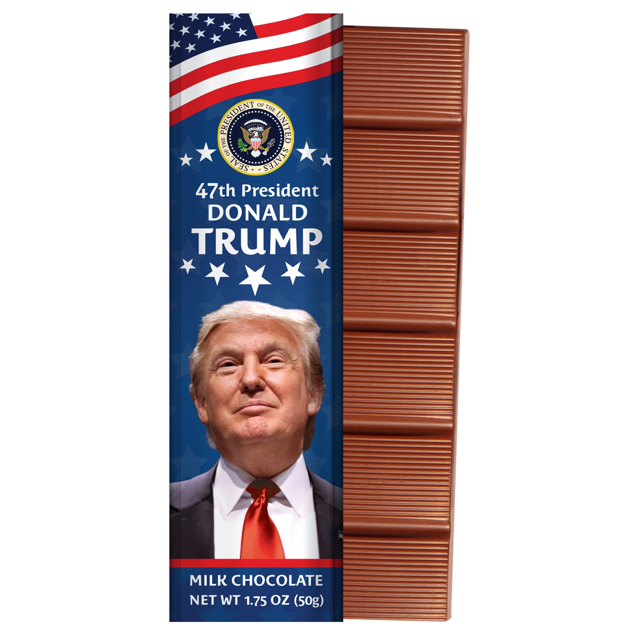 President Trump Milk Chocolate Bar 1.5oz – Astor Food Service