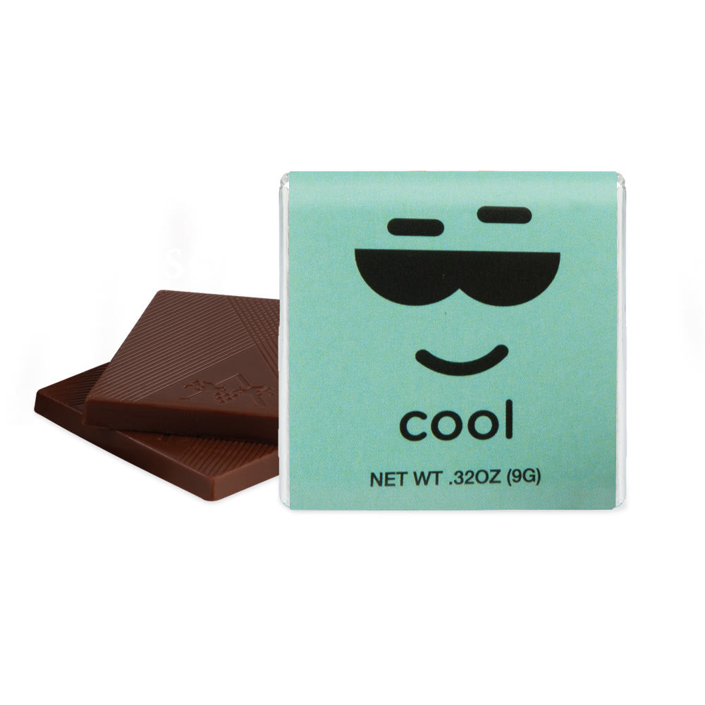 Moodibars - cool - Mint Dark Deluxe Chocolate Squares 1.75 in.