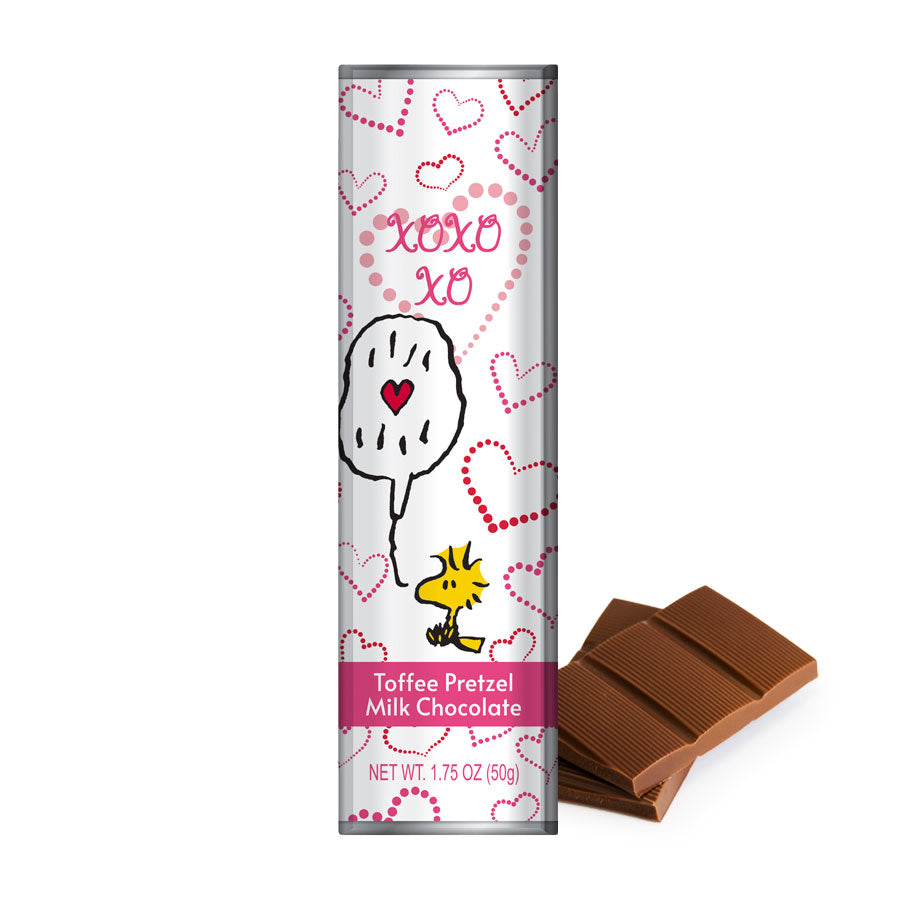 Seasonal Peanuts - Valentines Day - Milk Toffee Pretzel Chocolate Bar 1.75oz