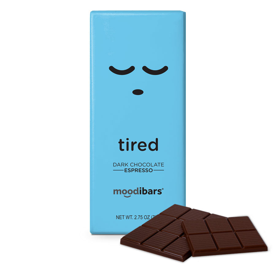 Moodibars - tired - Espresso Dark Chocolate Bar 2.75oz