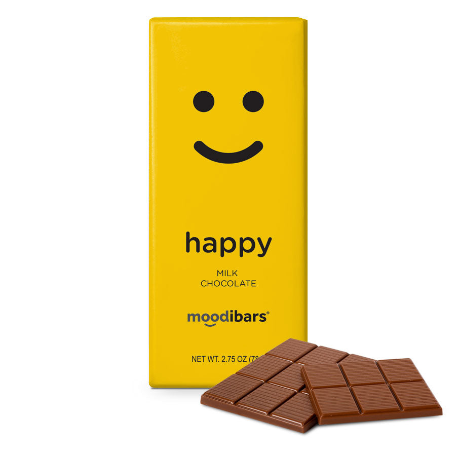 Moodibars - happy - Milk Chocolate Bar 2.75oz
