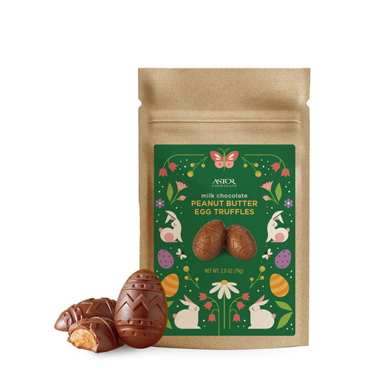 Spring - Milk Chocolate Peanut Butter Egg Truffles in Bag 8pc