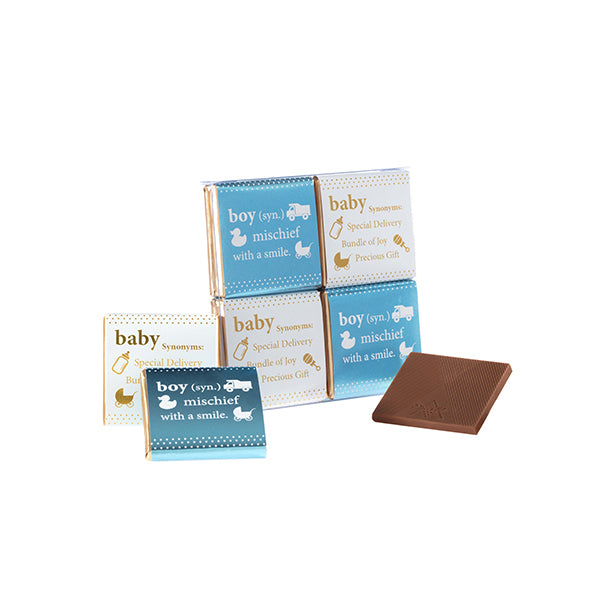 Baby Boy - Deluxe Milk Chocolate Squares Gift Pack 8pc