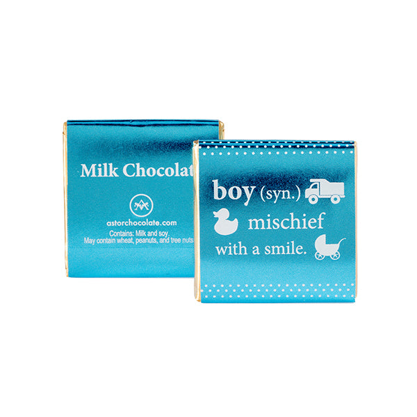 Baby Boy - Deluxe Milk Chocolate Squares Gift Pack 8pc