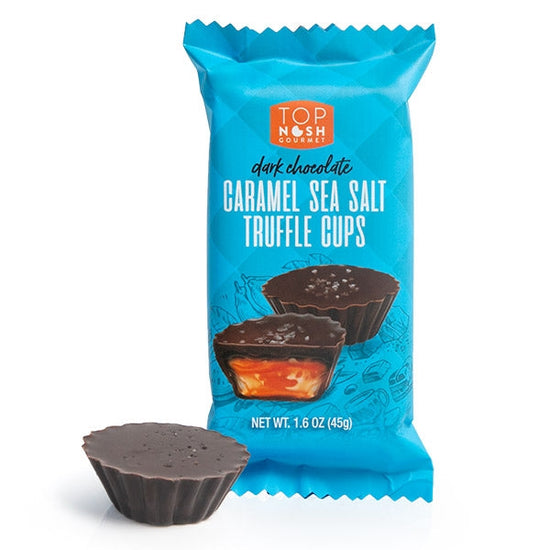 Top Nosh - Dark Chocolate Truffle Cups with Caramel & Sea Salt 2pc 1.6oz