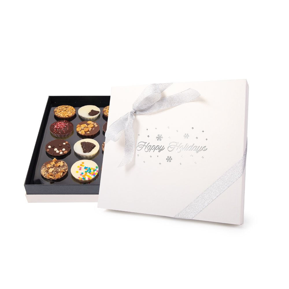 Holiday - Grand Elite with Ribbon & Hot Stamp | Truffle Cups 20pc