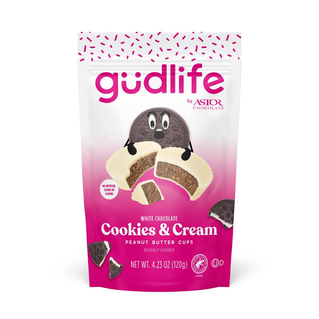 gudlife - Cookies & Cream White Chocolate Peanut Butter Cups 4.23oz