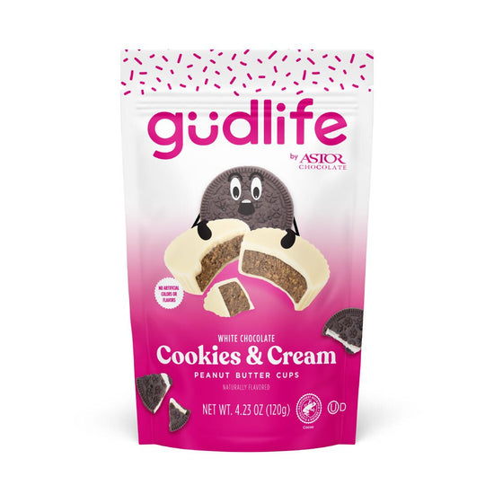 gudlife - Cookies & Cream White Chocolate Peanut Butter Cups 4.23oz