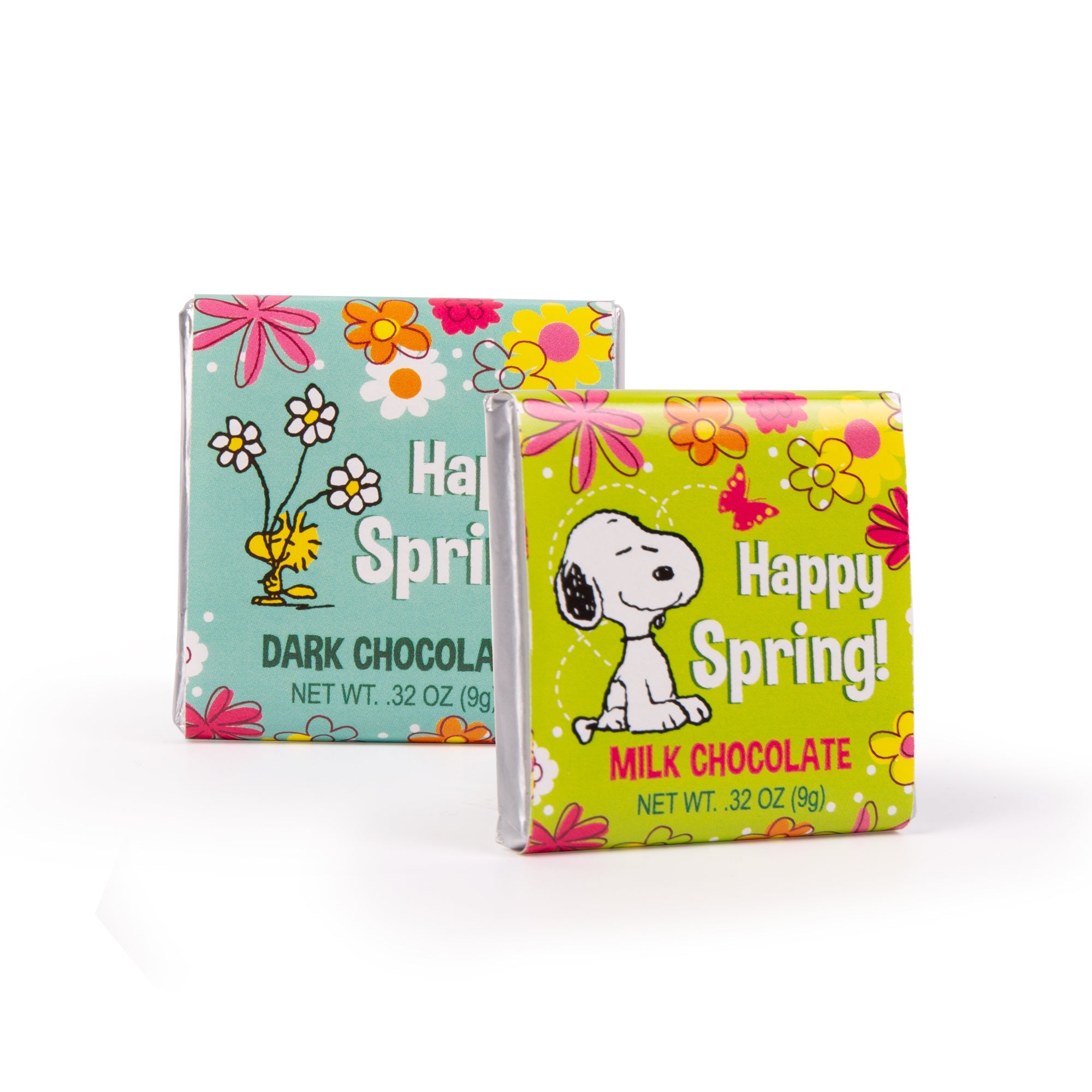 Seasonal Peanuts - Spring - Deluxe Mixed Milk and Dark Chocolate Squares 1.75 in.