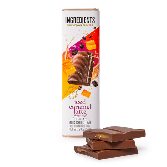 Ingredients - Iced Caramel Latte Milk Chocolate Bar 2oz