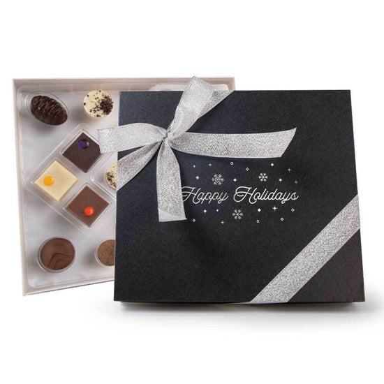 Holiday - Classic Elite with Ribbon & Hot Stamp | Assorted Truffles 18pc