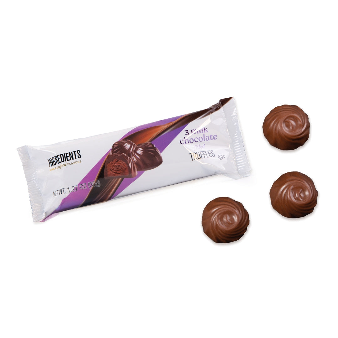 Ingredients - Meltaway Milk Chocolate Swirl Truffle 3pc