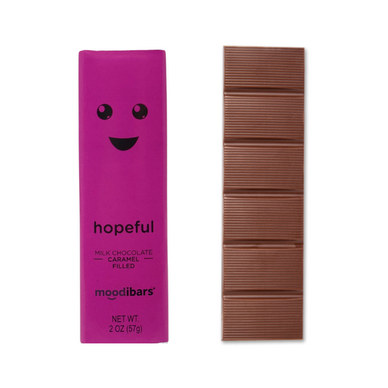 Moodibars - hopeful - Caramel Filled Milk Chocolate Bar 1.75oz