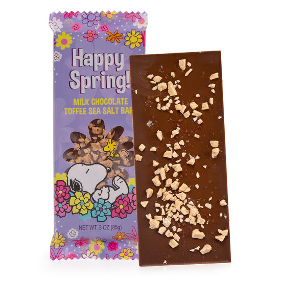 Seasonal Peanuts - Spring - Milk Chocolate Bark with Toffee Bits 3oz