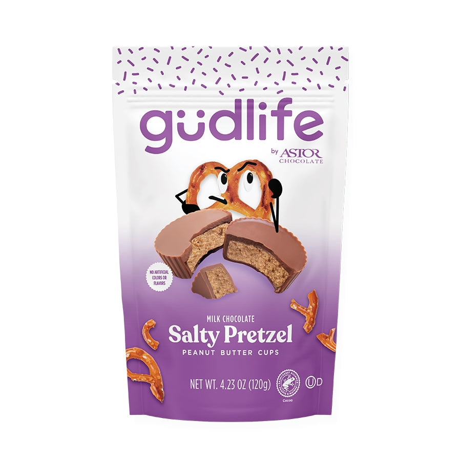 gudlife - Salty Pretzel Milk Chocolate Peanut Butter Cups 4.23oz