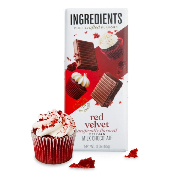 Ingredients - Red Velvet Milk Chocolate Bar 3oz