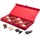Holiday - Red Suede Truffle Box with "Happy Holidays" Hot Stamp 15pc