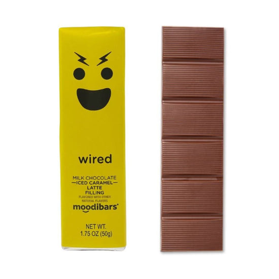 Moodibars - wired - Milk Chocolate Iced Caramel Latte Filled Bar 1.75oz